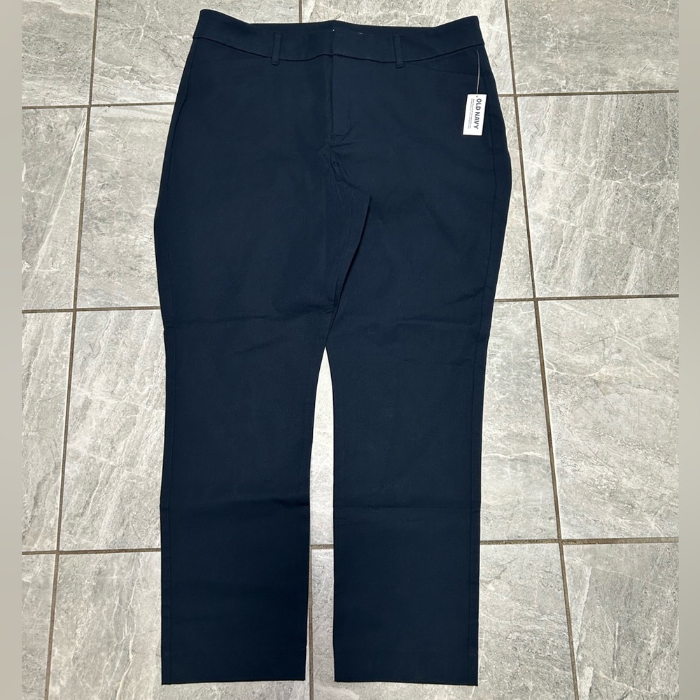 Old Navy Pixie Skinny Pants Women’s 16 High-Rise Work Office Blue NWT